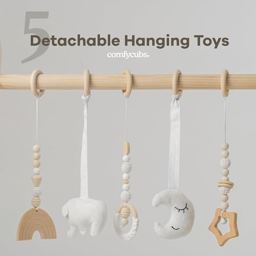 Comfy Cubs CC-356-LW Baby Play Gym Set, Wooden Baby Playgym thumb #2