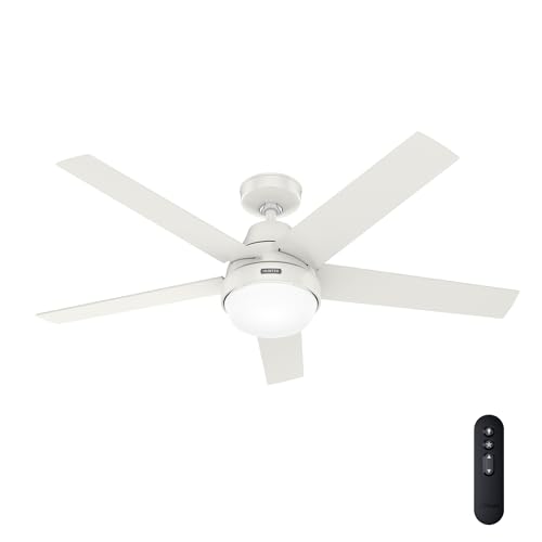 Image of Hunter Aerodyne, Indoor, Ceiling Fan, Smart, Modern, 52 inch, Fresh White
