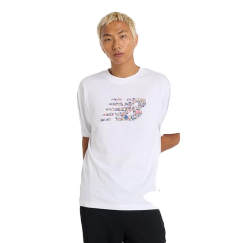 T-shirt New Balance Nautical Logo pour homme en coton bleu marine