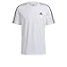 adidas Men's Tall Size Essentials Single Jersey 3-Stripes T-Shirt, White/Black