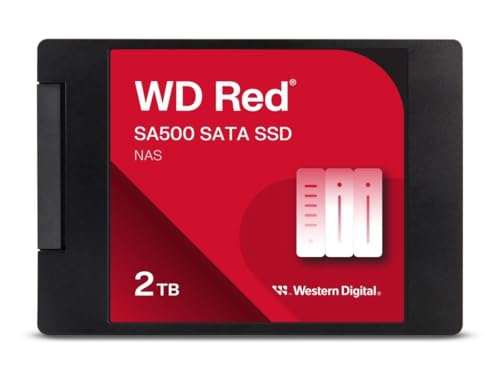 Image of Western Digital 2TB WD Red SA500 NAS 3D NAND Internal SSD Solid State Drive - SATA III 6 Gb /s, 2.5 inch /7mm, Up to 560 MB /s - WDS200T2R0A