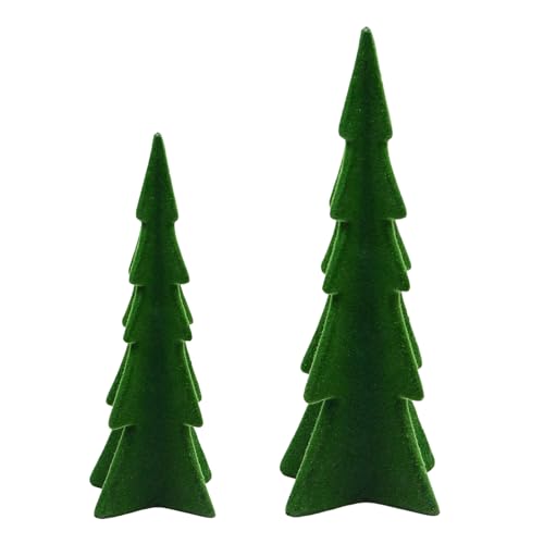 Figurine décorative en bois givré Winter Pine petit arbre de 25cm