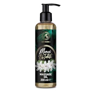 Massage Oil Monoi de Tahiti 200 ml – Body Care with Coconut Oil – Gardenia Flower Extract – Monoi de Tahiti Oil – Beauty – Skin Moisturising – Exotic Scent – Aromatherapy