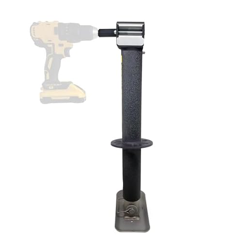 Trailer Valet JX5-C Center Mount Tongue Jack - Drill Powered, 5K Capacity