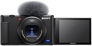 Sony ZV-1 Aparat do Wideoblogów, Aparat Cyfrowy, Obracany Ekran, Wideo 4K, Funkcje do Vlogowania, Czarny