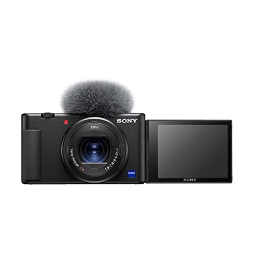 Sony Vlog-Kamera ZV-1 (Digitalkamera, 24-70mm, seitlich klappbares Selfie-Display für Vlogging & YouTube, 4K Video)