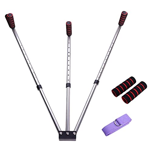 harayaa Dispositivo de Entrenamiento de Camilla de Pierna de 3 Barras Máquina de Estiramiento Dividido de Pierna para Ballet MMA Deportes Fitness, 9 hoyos