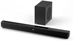 Soundbar 2.1 GET com Subwoofer 240W RMS | Bluetooth 5.0, HDMI ARC, USB e Entrada Óptica | Som Potente, Graves Profundos e Design Premium Preto