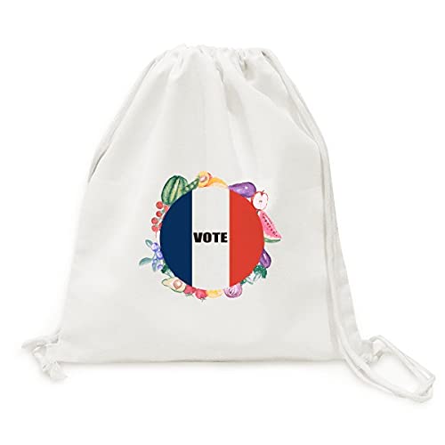 Sac en tissu pliable france drapeau élection courses écologiques