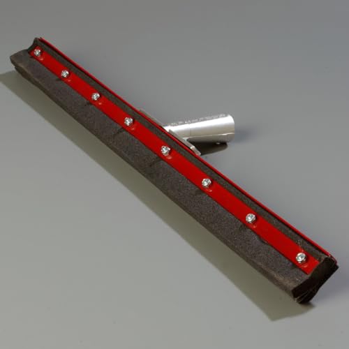 Image of SPARTA 4008200 Plastic Double Neoprene Floor Squeegee, Surface Floor Squeegee With Heavy Duty Steel Frame For Floor, Bathroom, Kitchen, Concrete, Tile, Garage, Commercial Use, 24 Inches, Black