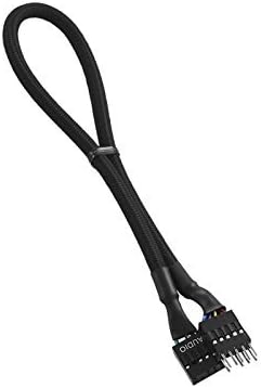 ModFlex Sleeved Audio Extension (Black, 30cm)