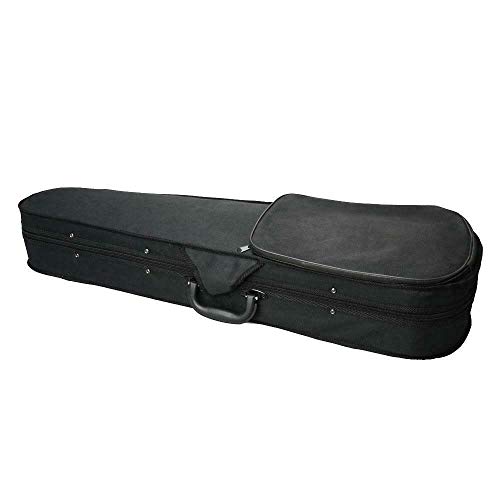 Triangle Shape Case Cloth Fluff with Silver Gray Lining for 4/4 Violin Black