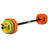Fitness Tech - Set Completo de Pesas y Barra - Body Pump - Entrenamiento Funcional - Definición, Musculación y Entrenamiento (30KG)