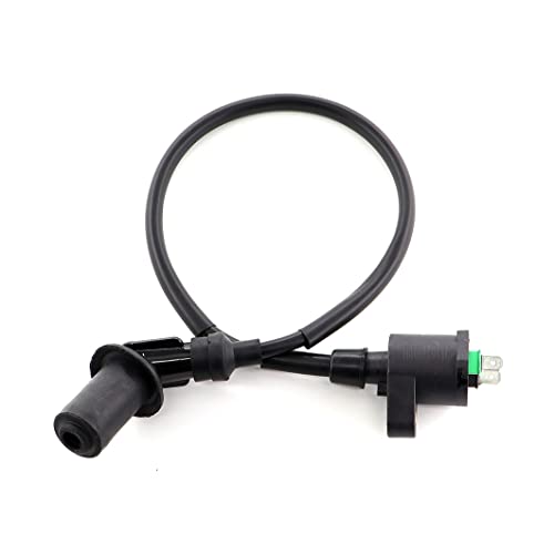 MCHNIC 12V Zündspule mit Zündkerze für ATU Explorer Race GT 50cc, Wild Eagle Level 100, Baotian BT49QT BT50QT, Benzhou YY50QT, Retro Star, Flex Tech, REX RS 400 450 500 600 700 750 900