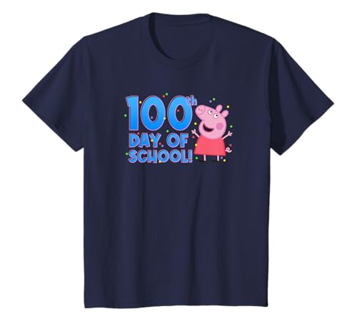 T-shirt Peppa Pig 100 Jours d'École Cadeau Idéal pour Élève