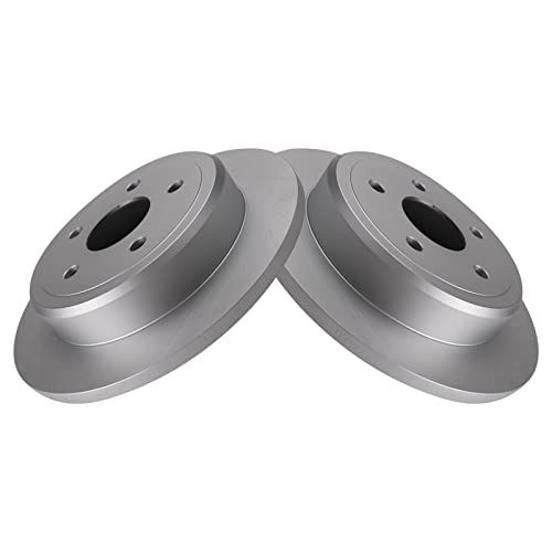 TRQ Conjunto de rotores de freio traseiro compatível com Jeep Commander 2006-2010 Grand Cherokee 2005-2010