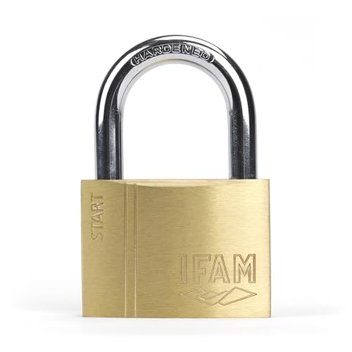 IFAM Candado Antirrobo SR60 Gama Start, 60 mm, Arco Normal, Sistema Doble Enganche, Incluye 2 Llaves de Serreta, Resistencia y Fiabilidad, Ideal para Maletas, Taquillas, Cajones y Cajoneras, Talleres