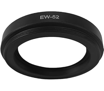CAM-X EW-52 Thread Mount Metal Lens Hood Shade Compatible with CanonRF 35mm f/1.8 Macro is STM Lens (52 mm, Black)