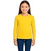 A2Z 4 Kids Girls Plain Long Sleeve T Shirts Soft Feel PE School - Long Sleeves Shirt Yellow 5-6