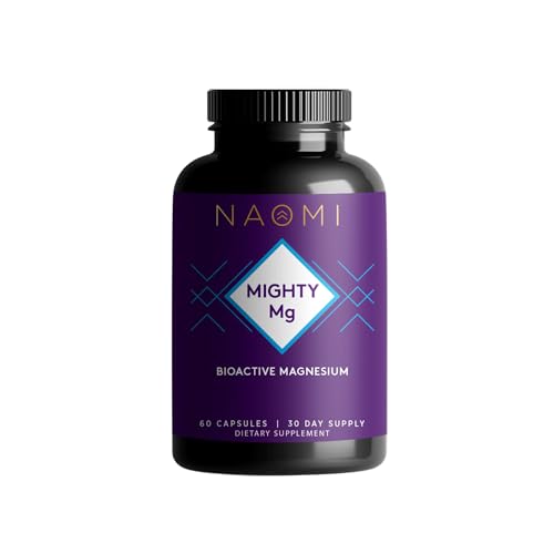 NAOMI Mighty Mg - Magnesium Glycinate & Malate Blend 360mg - Supports Restful Sleep, Muscle Relaxation, Energy & Mood - Gentle on Stomach, No Laxative Effect, Non-GMO, Vegan, 30-Day Supply