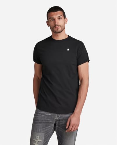 Miniatura 7 de G-Star Raw Lash T-Shirt, Camiseta Hombre, Negro Dk Black D16396-B353-6484 , L
