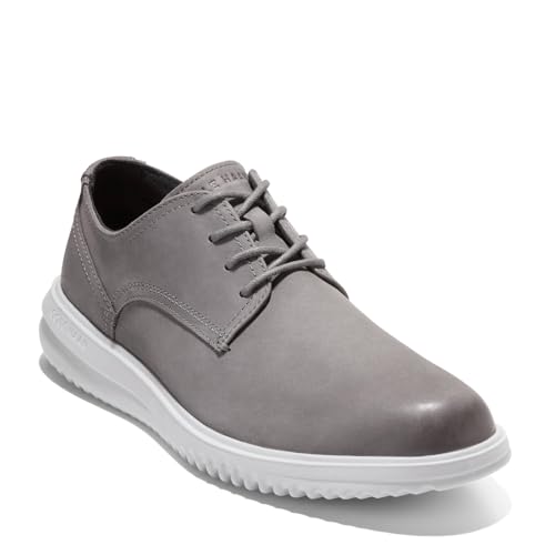 Cole Haan Men's Grand+ Plain Toe Oxford, Quiet Shade Nubuck/Microchip, 8.5