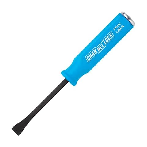 CHANNELLOCK 1/2 x 4-inch Professional Pry Bar, 8-inch Overall Length, Made in USA, Molded 4-Sided Textured Grip Cover