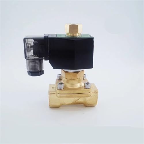 Électrovanne 2 voies laiton normalement ouverte 1 1/2 pouce eau 220V - 2