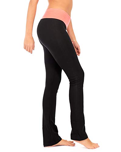 Leggings femininas com corte Bootcut da Dear Spearkle | Calça de ioga opaca com bolsos + Plus Size (