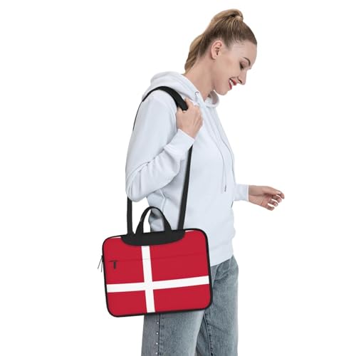 Bandolera para portátil resistente de 15.6 pulgadas con estampado textil danés 7