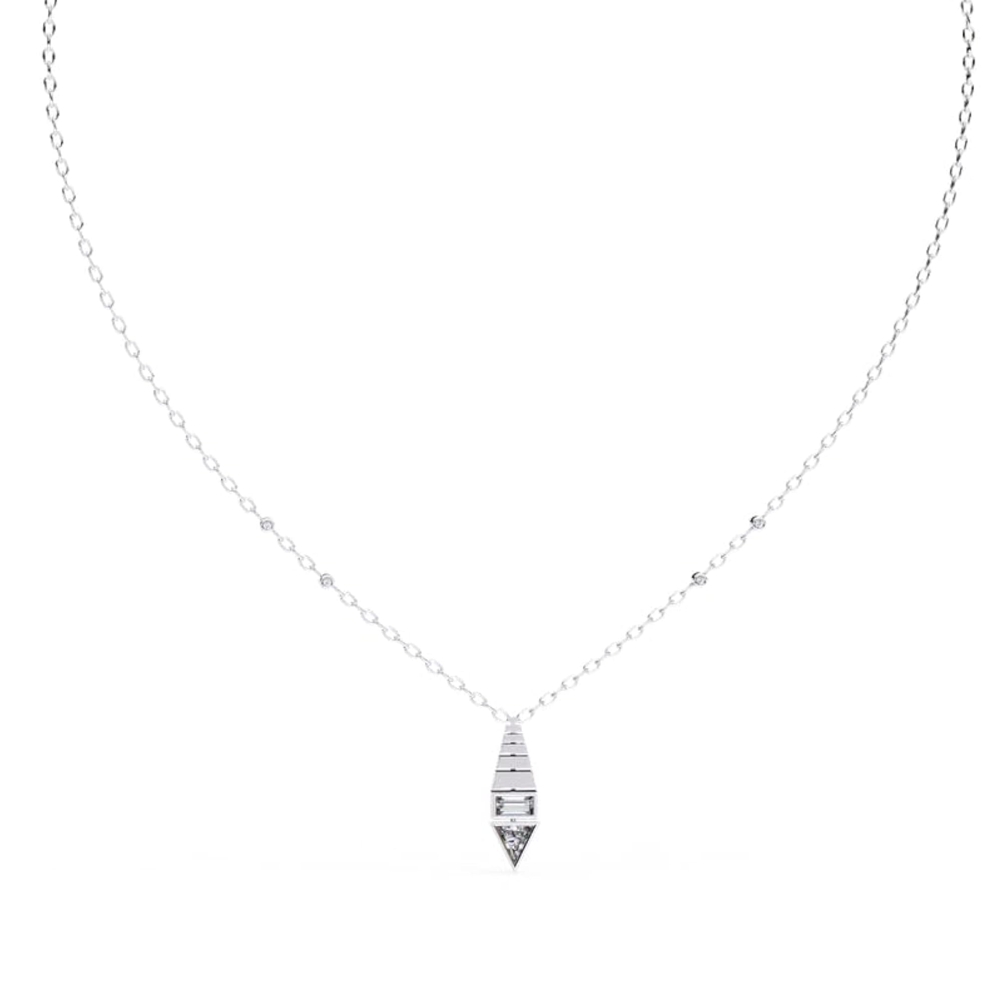 Women's 925 Sterling Silver Necklace, Hallmarked with Secure Clasp