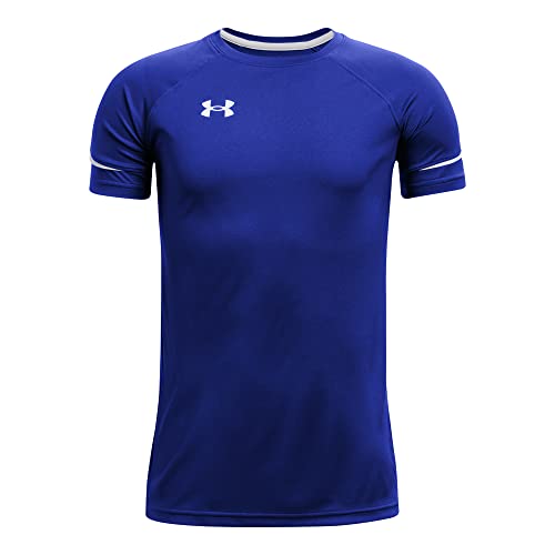T-shirt de sport Under Armour Boys Golazo 3.0 bleu royal pour entraînement junior
