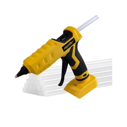 Mellif Cordless Hot Glue Gun for Dewalt 20V Max Battery, Handheld Electric Power Glue Gun Full Size for Arts & Crafts & DIY with 20 0.43" Glue Sticks (Battery Not Included)