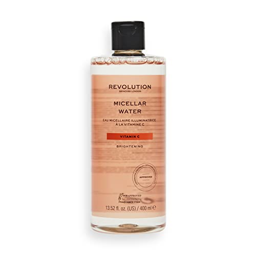 Revolution Beauty London Skincare, Vitamin C Brightening, Micellar Water, Makeup Remover, 400ml