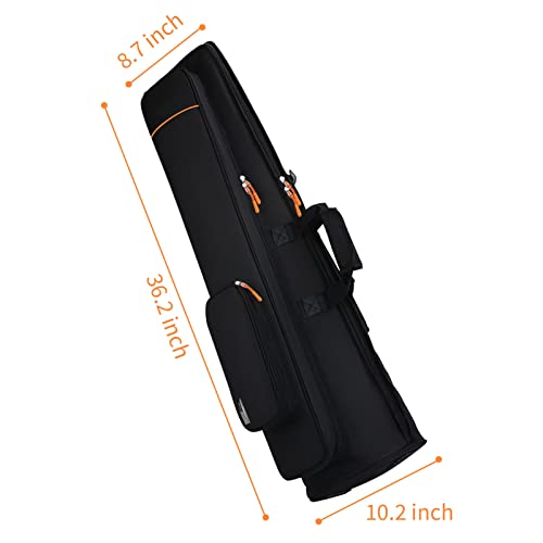 Chehery Trombone Case Gig Bag - Tenor Bass Trombone Protect Backpack Carry Bag - Water-proof Oxford Cloth 16mm Cotton Padded Trombone Accessories(36in) - Thumbnail 7