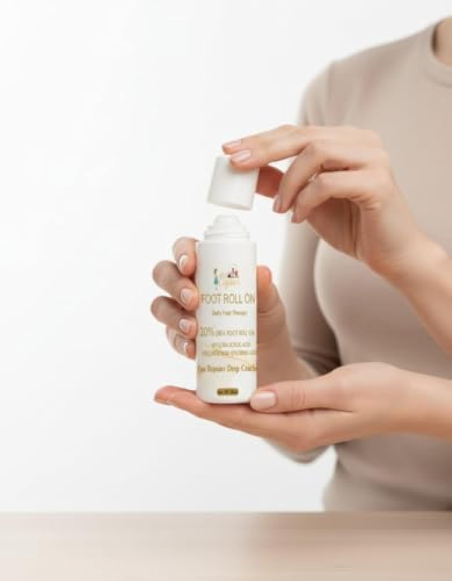 Elysin Foot Roll On for Dry & Cracked Heels, 20% Urea Treatment