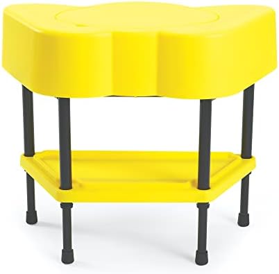 Children’s Factory – AFB5100PY Toddler Sensory Table with Lid, Adjustable Height Sand & Water Indoor/Outdoor Play Equipment for Kids Playroom/Homeschool/Classroom, Yellow
