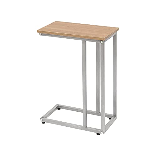 AZL1 Life Concept C Side Table Sofa End Tables for Home Office, Living Room Accent Snack Table Couch Table for Coffee，Light Walnut