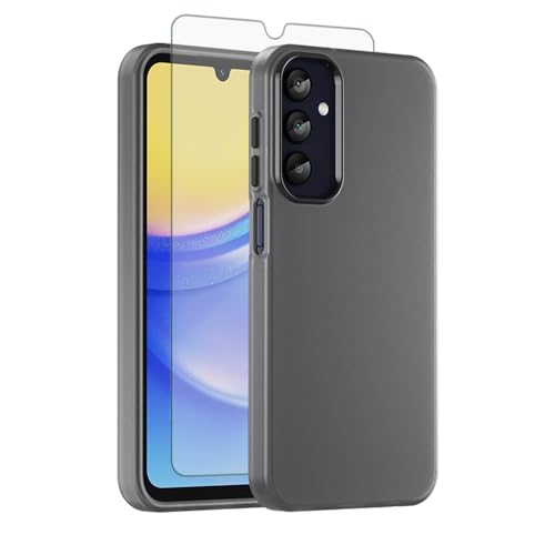 Coque Samsung A15 antichoc fine et magnétique avec protection d'écran en verre mat