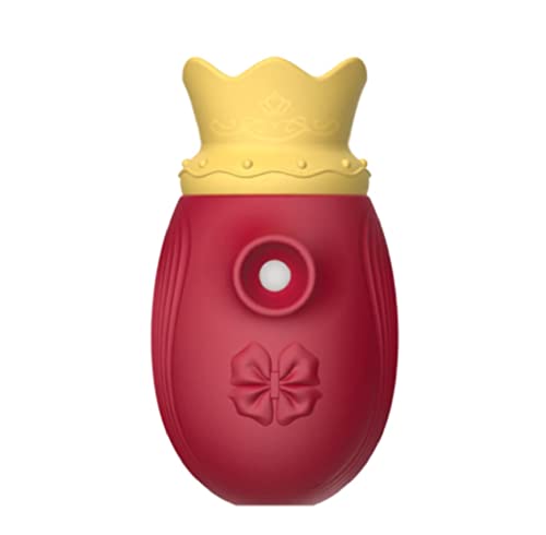 Sugador de Clitóris e Mamilo The Queen 10 Modos de Vibrações Vermelho