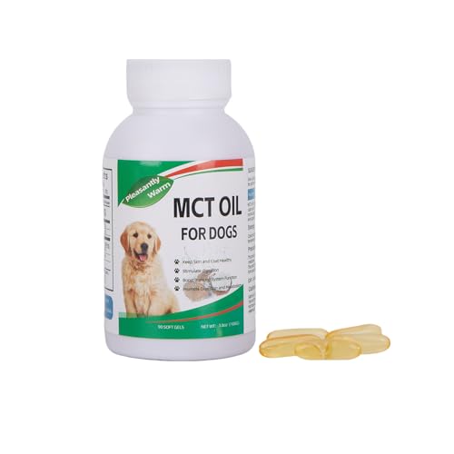 Pleasantly Warm Mct Oil for Dogs，90 Servings，Medium Chain Triglycerides.Coconuts, C8 and C10, Healthy Digestion, Shiny Hair