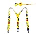 Ywmsfl Clown Pattern Suspenders And Bowtie Suit Unique Adjustable Length For Men And Women Adjustable Versatiles