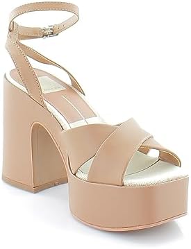 Dolce Vita Women's WESSI Heeled Sandal, Caramel Leather, 8 | Image 6