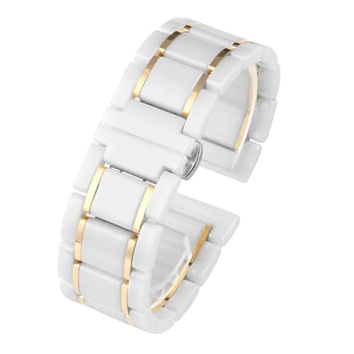 [|Ő] 20mm 22mm Z~bNXeXX`[ ubNS[hXgbv Samsung S2 3 4 Huawei GTEHb`Xgbv uXbg Xgoh xgΉ(White X gold,20mm)