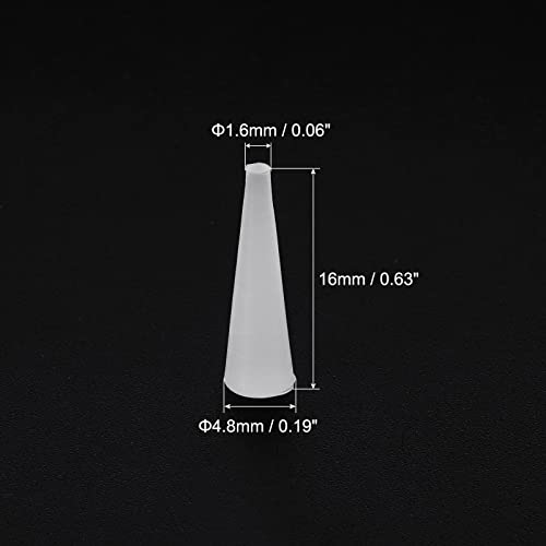 Image of MECCANIXITY Silicone Rubber Tapered Plug 1.6mm to 4.8mm Solid White for Powder Coating, Painting, Anodizing, Plating, Sandblasting, Laboratory Use 20 Pieces
