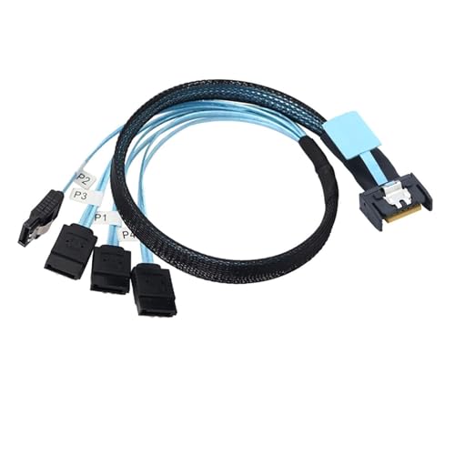 Cable Extensor Slimline PCI-E 0.8M SATA 4 puertos miniatura 2