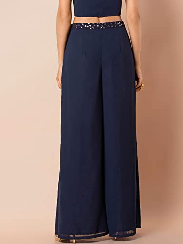Image of Indya Women's Relaxed Fit Mid Rise Bottom