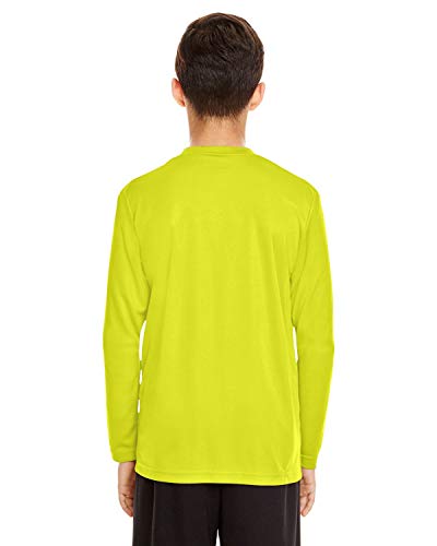 Team 365 Youth Zone Performance Long-Sleeve T-Shirt M SAFETY YELLOW2