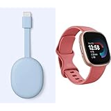 1 von Fitbit Fitness-Smartwatch Versa 4 mit integriertem GPS und bis zu 6 Tagen Akkulaufzeit – kompatibel mit Android und iOS, Sandrosa / Aluminium in Kupferrosé, Einheitsgröße