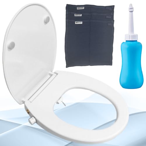 WCCONCEPT abattant wc japonais avec frein de chute+3 SERVIETTES COTON+BIDET PORTABLE-MARQUE FRANCAISE GAMME COMPLETE TOILETTE JAPONAISE-douchette pression...
